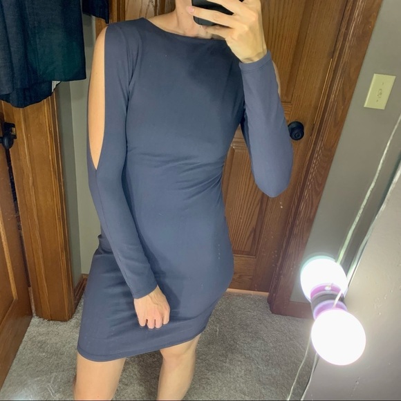 Susana Monaco Cold Shoulder Bodycon Dress - Picture 1 of 6